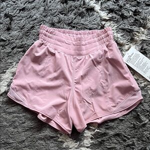 Lululemon hotty hot HR short 4” lined. Size 2. Pink Haze. New with tags.